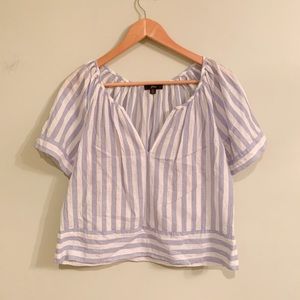 J Crew Striped Lightweight Beachy Short Sleeve Top